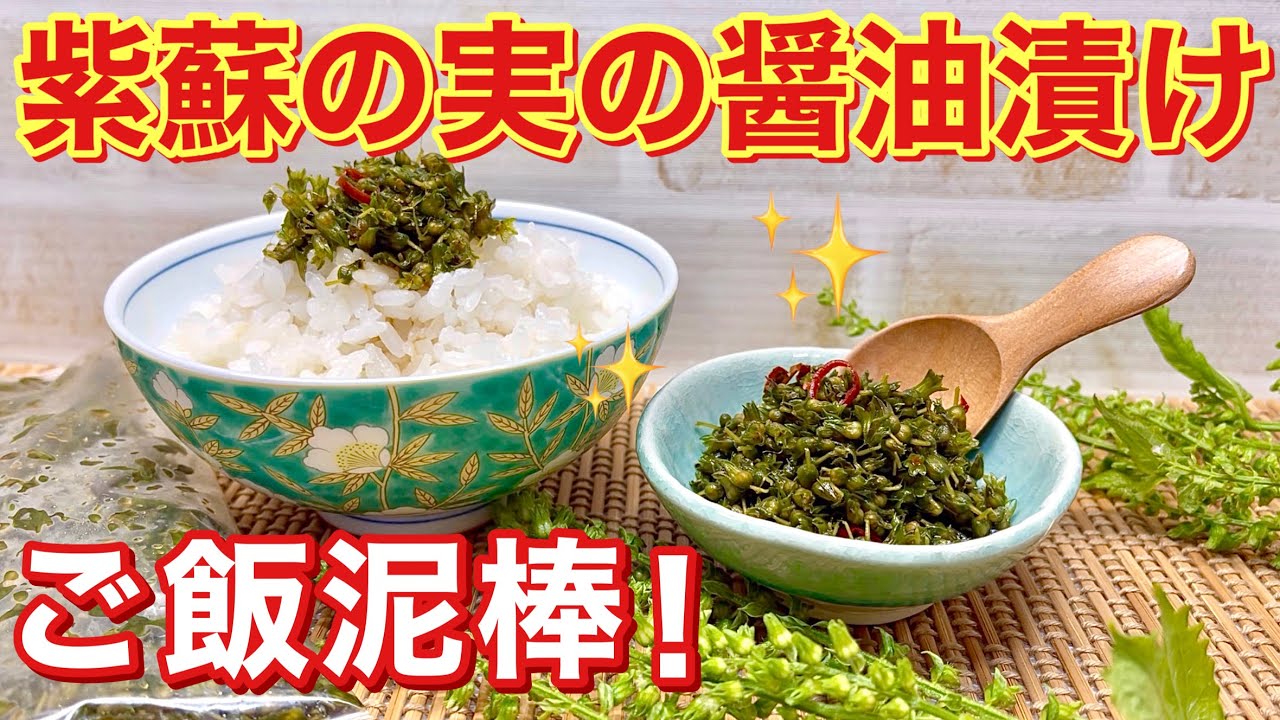 紫蘇の実 大葉の実 の佃煮＆塩漬けの作り方♪ご飯お代わり間違いなし！使い方色々！保存可能