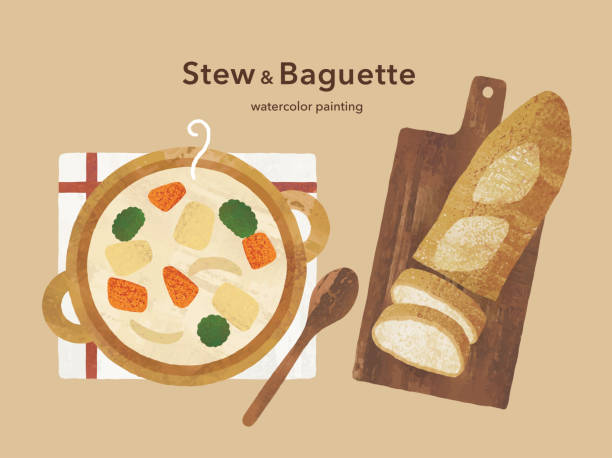 簡単な学校給食のイラストのイラスト素材・ベクター Image 203060249