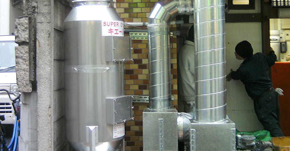 厨房排気 飲食店の臭い対策アドバイス 業務用消臭器・脱臭装置の日本デオドール