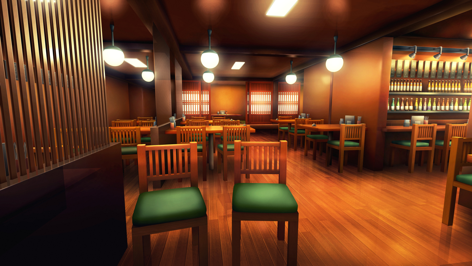 みにくる背景素材日常編11飲食店 定食屋twniti003y_夕 - CLIP STUDIO ASSETS