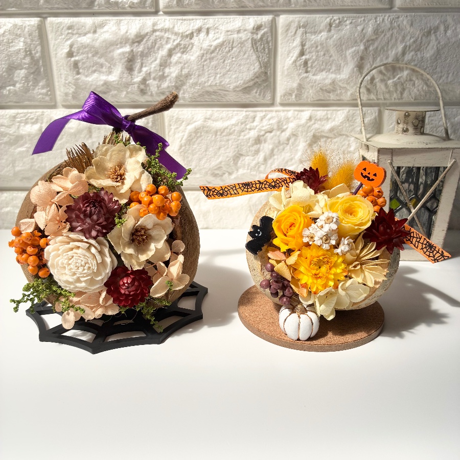 木の実とバラで作る ブッダナッツのクリスマスフラワーアレンジメントフラワーエデュケーションジャパン