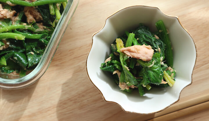 ほうれん草のツナごま和え