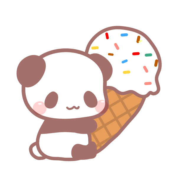 アイスクリームセット 塗り絵 の無料 フリー イラストかわいい手描きの無料素材「てがきっず」保育園・小学校・介護施設にぴったりのフリー素材イラスト