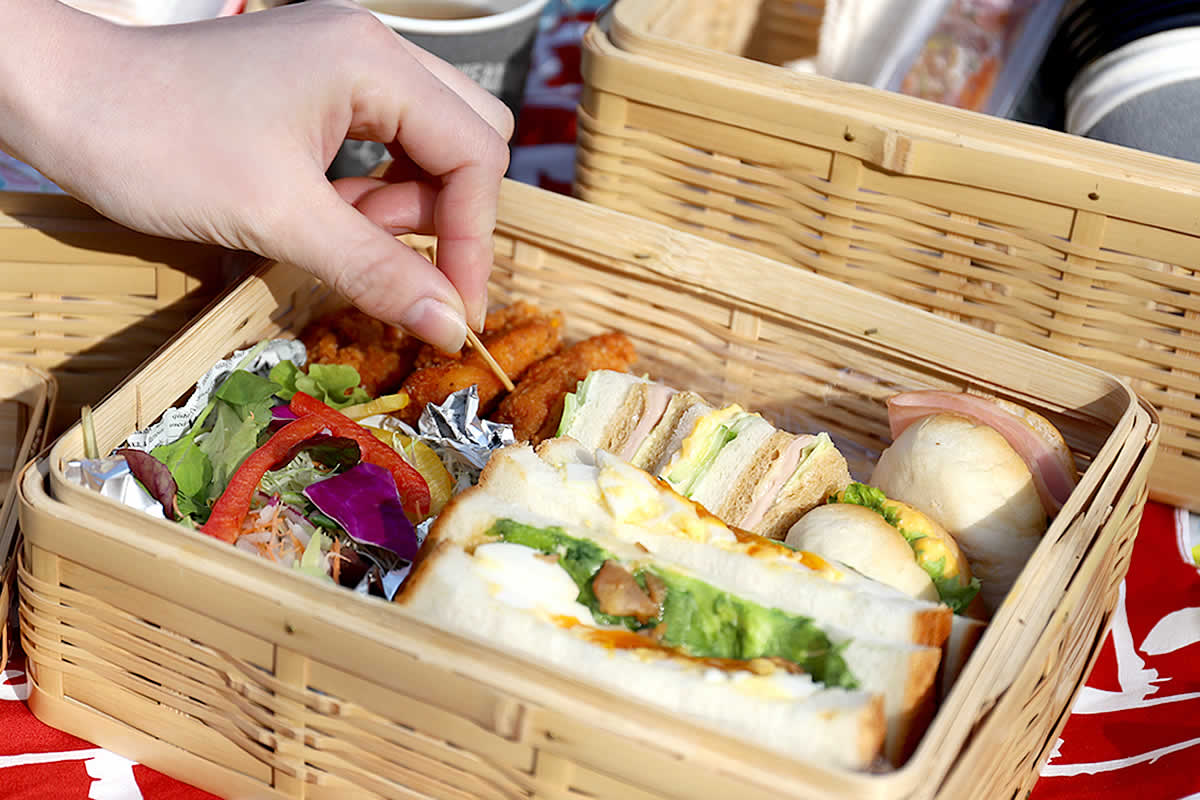 仕切り2種付 ウォールナット長角二段弁当箱内防水 重箱弁当 内防水qtarou