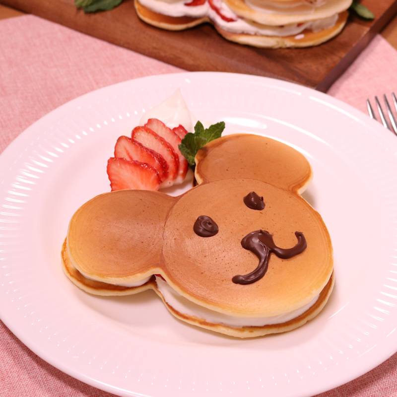 重ねてかわいい！くまさんのホットケーキ