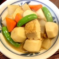 豚ごぼうこんにゃく厚揚げ人参のピリ辛炒め