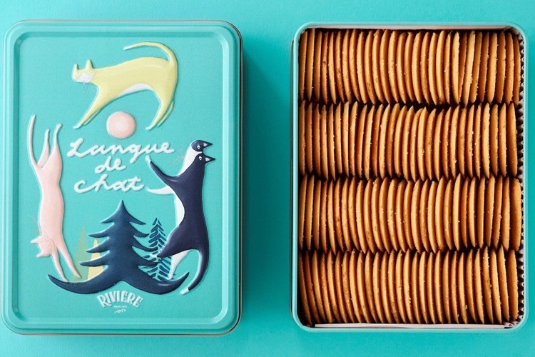 Riviere リビエール の猫のラングドシャ缶 ときめく手土産スイーツ ＠BAILA