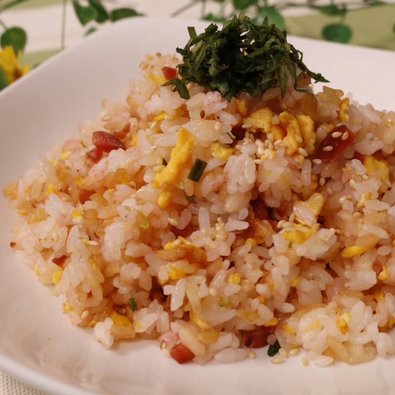 カリカリ梅とじゃこのごはん