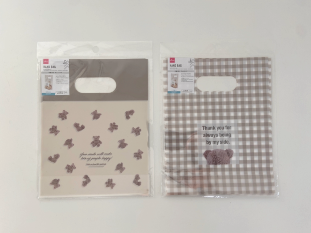 包む オンラインショップ 100円ショップ商品 包装紙 巾着バッグ