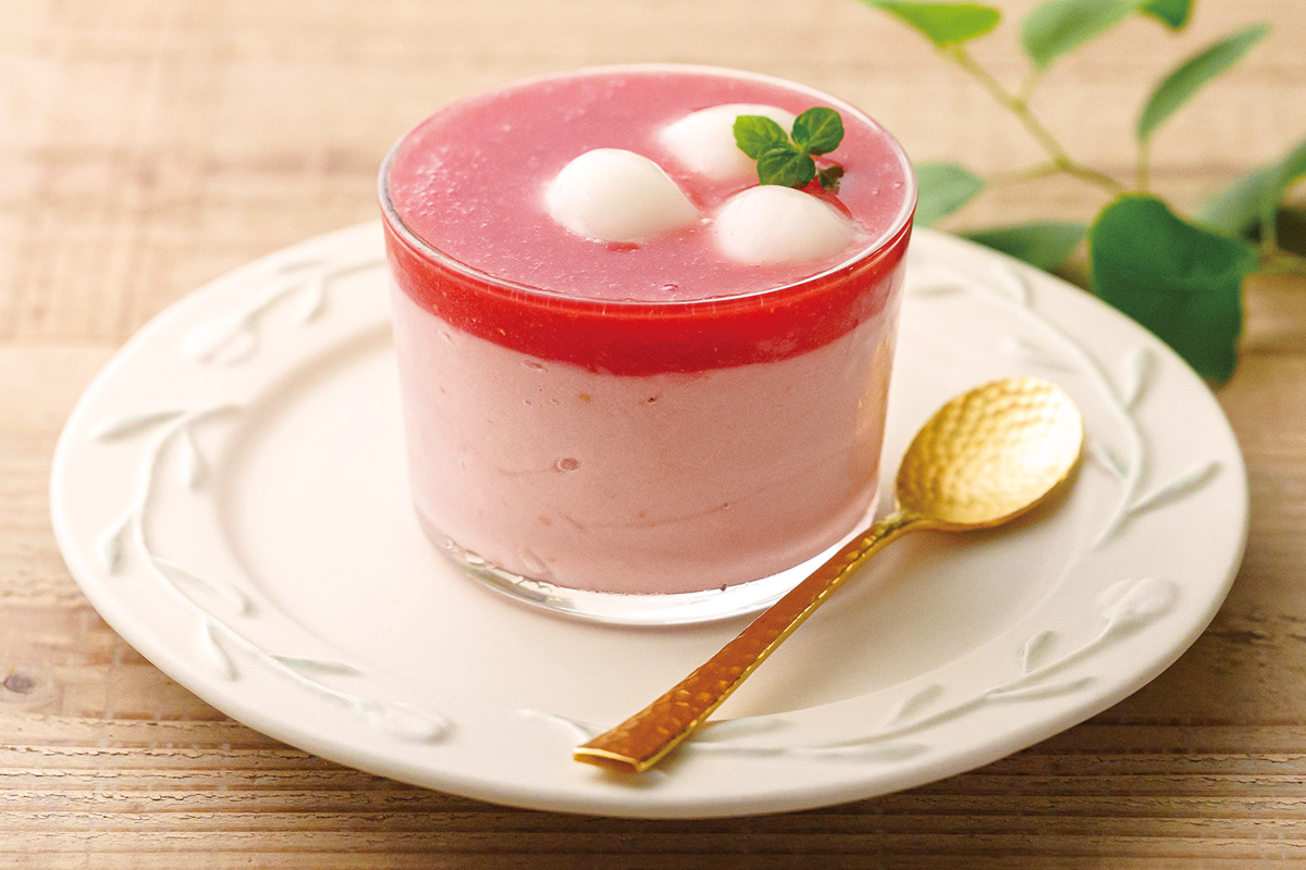 ミルクプリン・いちごのソースのレシピ 作り方 紹介料理教室のホームメイドクッキング