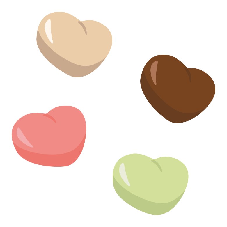 バレンタインのハートチョコレートのイラスト無料イラスト素材のillalet