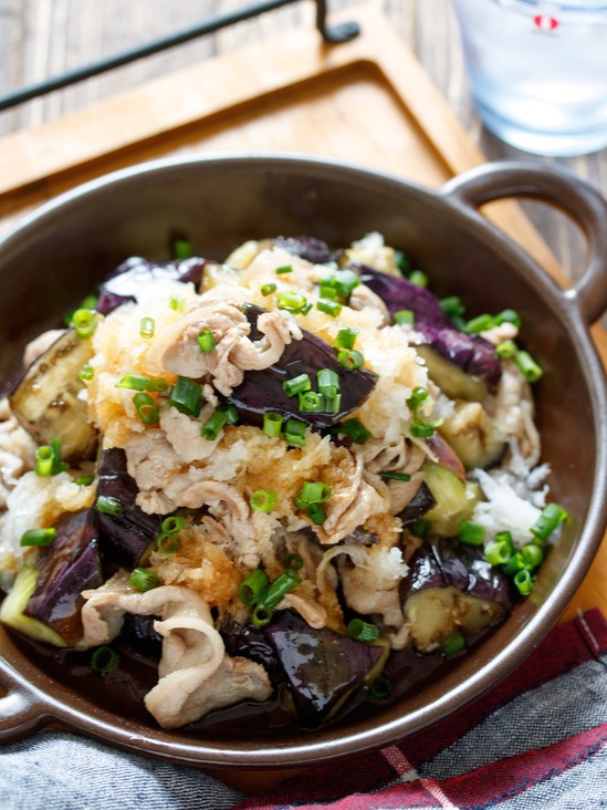 なすの豚肉巻き～柚子こしょうポン酢～