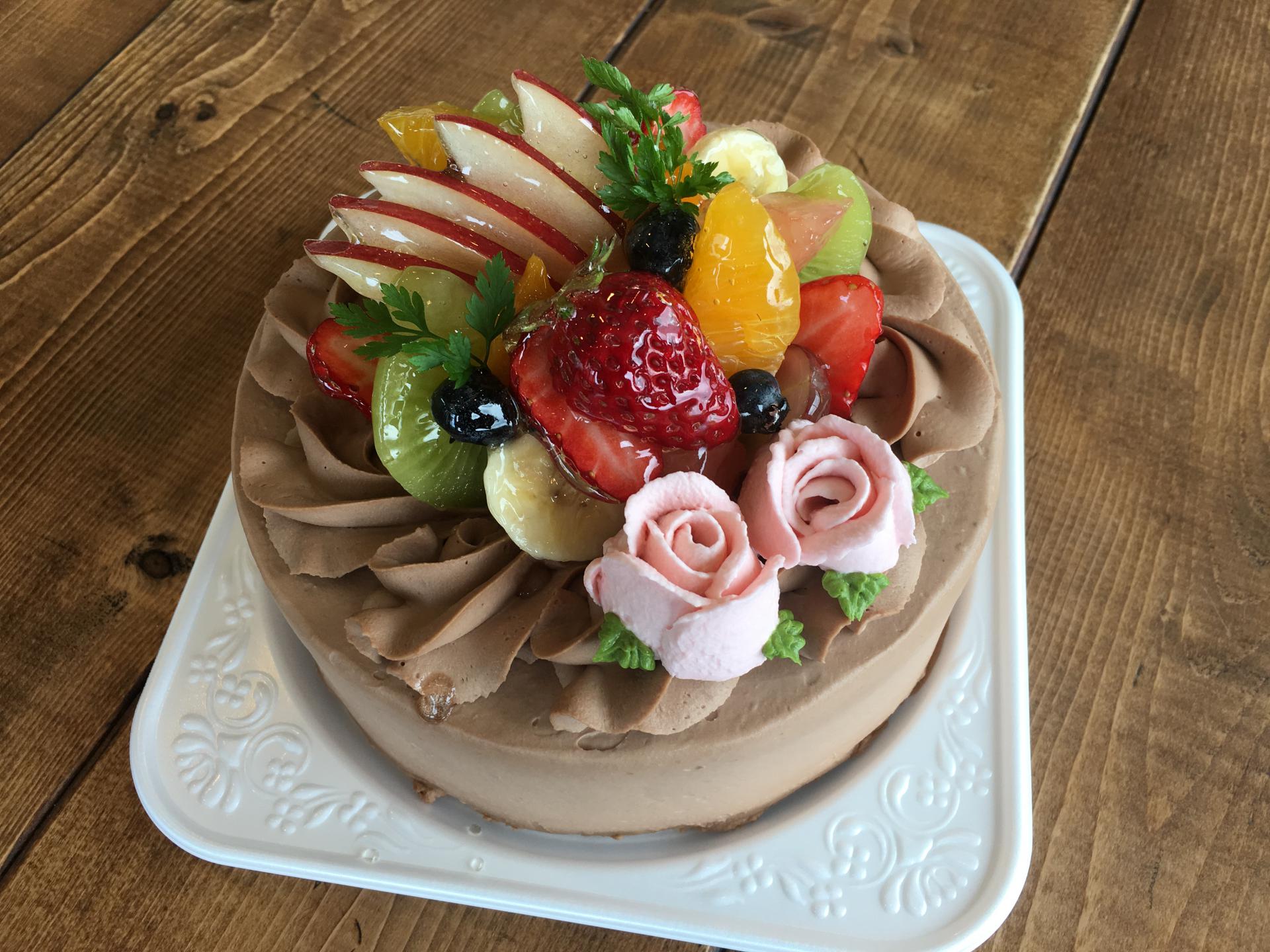 バースデーチョコバナナシフォンケーキ