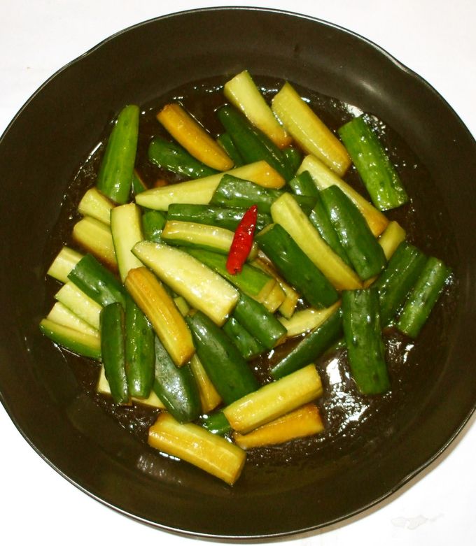 簡単3分♡きゅうりと穂先メンマのピリ辛ラー油ナムル