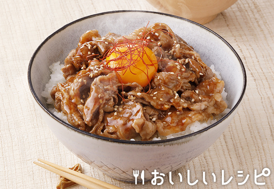 レンジで簡単☆うま辛牛丼 ５分で出来る！超簡単メイン料理虚弱体質なママでも美味しい酒が飲みたい
