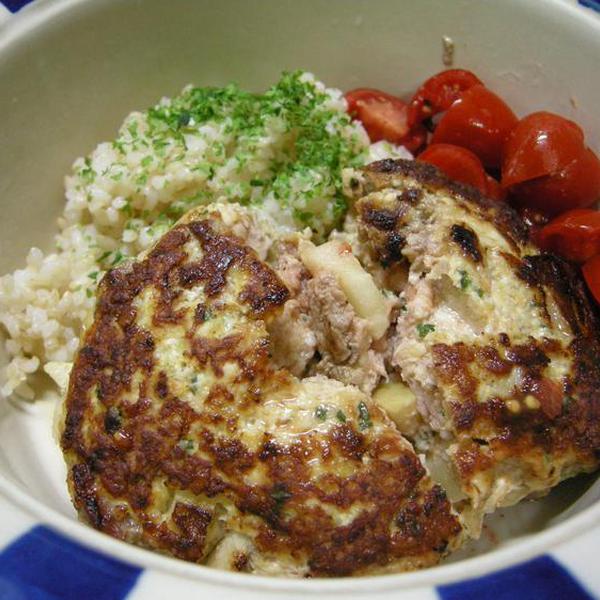 カフェ風豆腐バーグとおむすびプレート