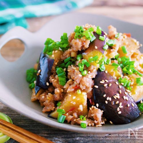 豚ひき肉とごぼう、なすの味噌そぼろだいどこログ 生協パルシステムのレシピサイト