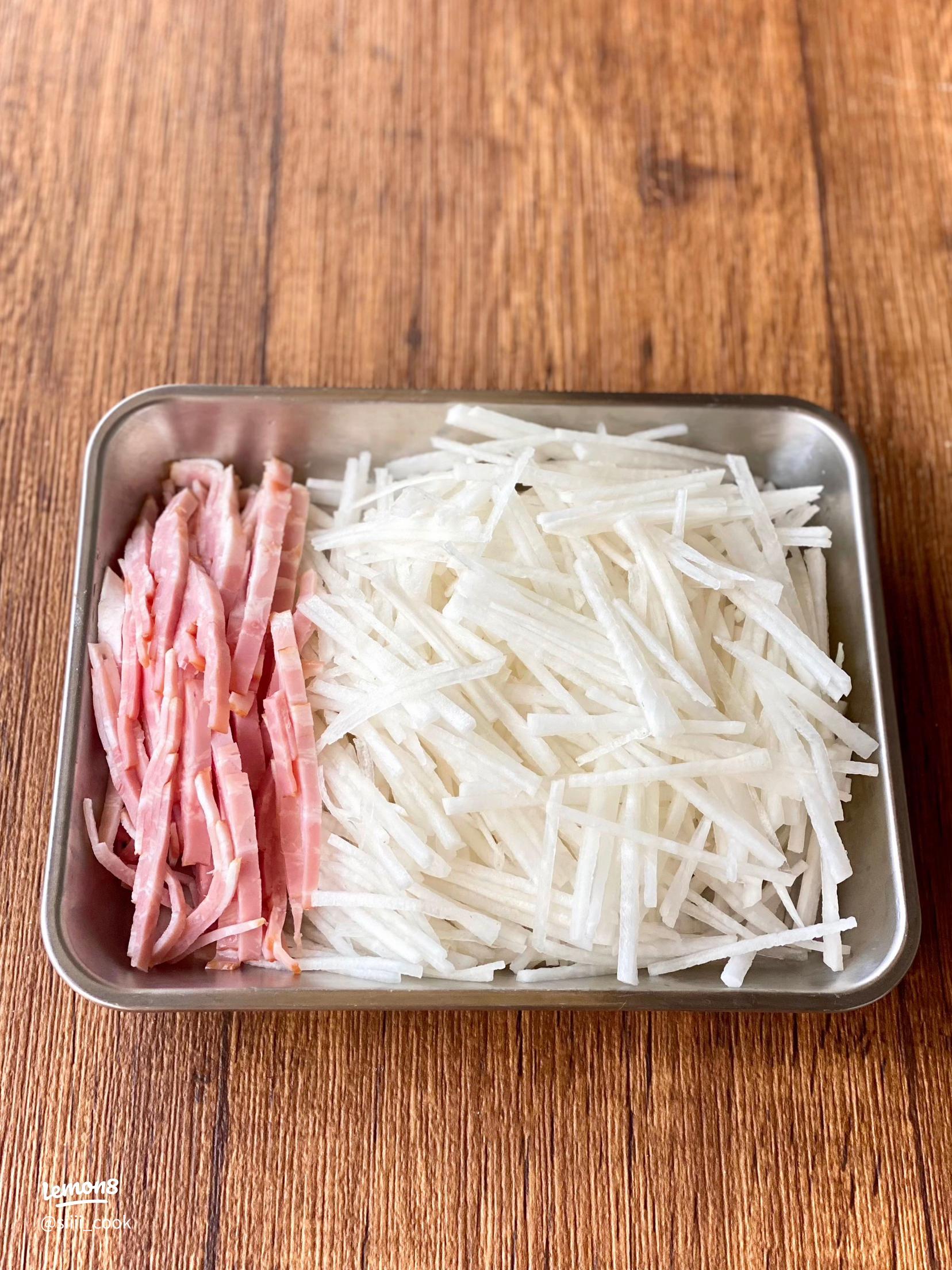 大根のベーコンチーズスープ