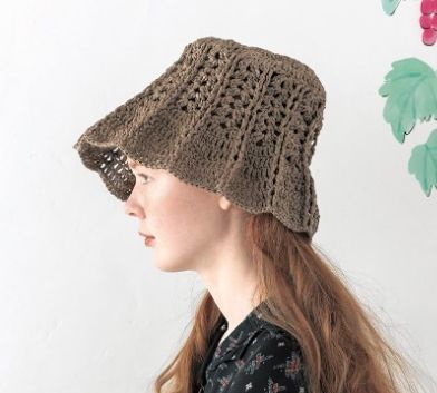 帽子 鍵編み・夏用