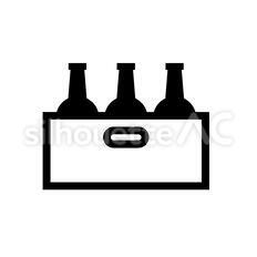 ビールケースシルエット イラストの無料ダウンロードサイト「シルエットAC」