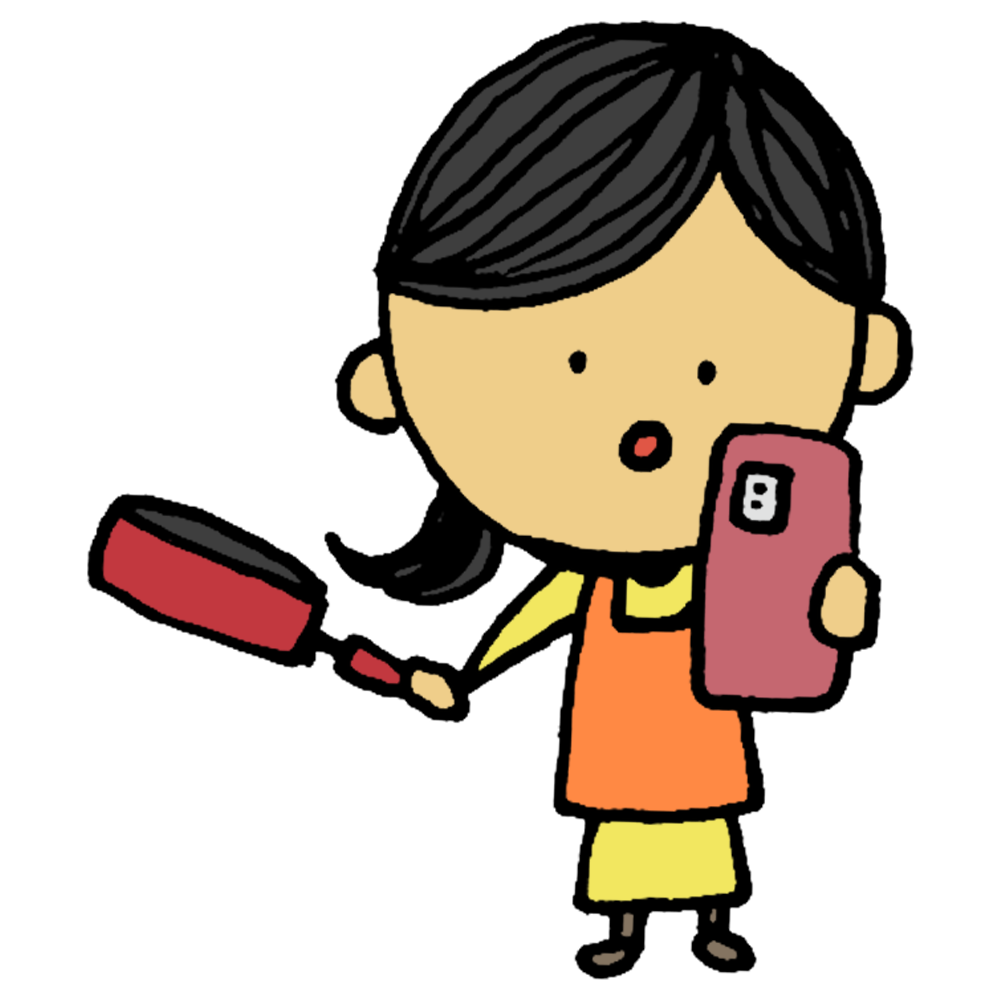 無料イラスト料理を作る主婦パブリックドメインQ：著作権フリー画像素材集