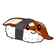 ほたて ホタテ 帆立 握り 寿司 ネタ おすし 筆絵 イラスト トートバッグ寿司サモエスキ