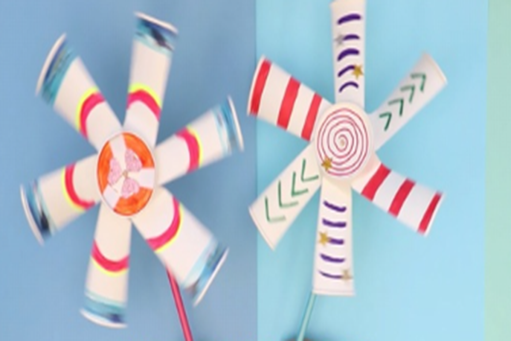 牛乳パックで貯金箱 風車付き 」を作る - 手作りでおもちゃを作ろう