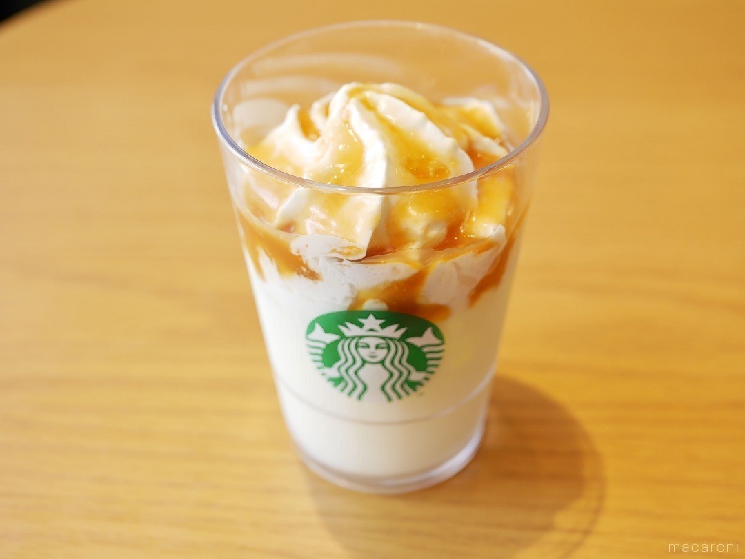 アイス キャラココ ・ ○キャラメルクリーム ︎︎︎︎︎︎☑︎チョコレートシロップ少なめに追加+55 ・ Tall:550 年中オーダー👌🏻 ・・ ᴾᴼᴵᴺᵀ💡⚪︎キャラメルとチョコレートだけのドリンク ⚪︎コーヒーなし