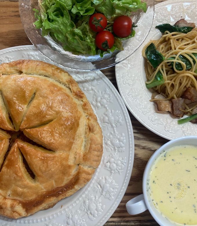 父の日のミートパイ献立 シフォンSnapdish スナップディッシュID:bG81Ca