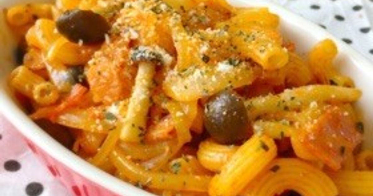 マカロニでナポリタン