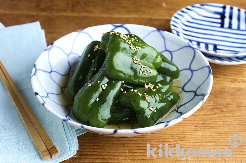 白だしで作る！なすとピーマンの煮浸し