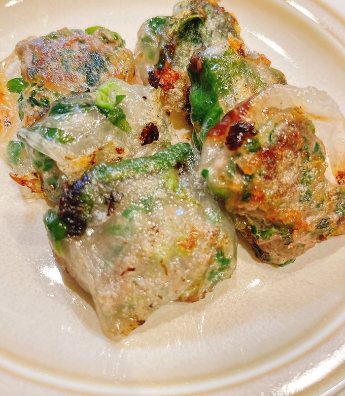 簡単✨ライスペーパーでもちもちパクチー餃子🥟☘