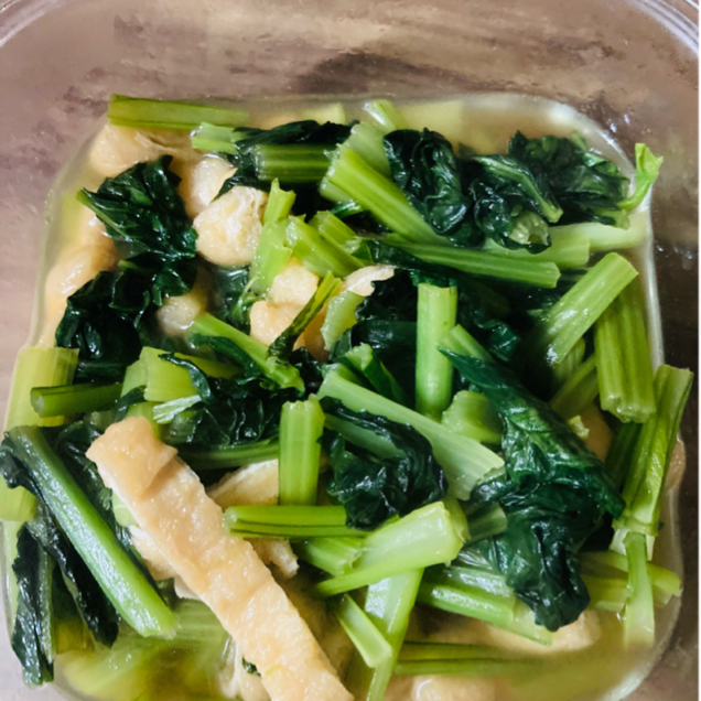 あと1品♩小松菜とお揚げの出汁煮