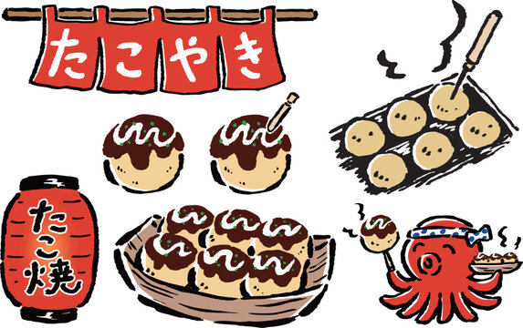 たこ焼きの無料イラスト お祭り46024素材Good