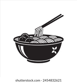 ラーメンシルエット イラストの無料ダウンロードサイト「シルエットAC」