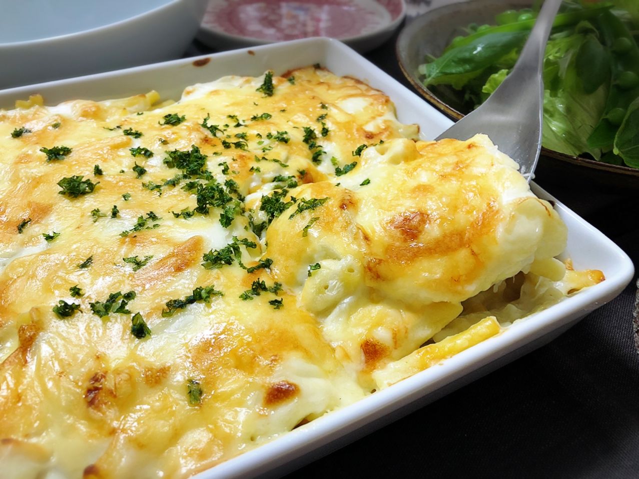 ささっと簡単！ シーフードとほうれん草のグラタン