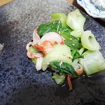 簡単コク旨♪ きゅうりとカニカマのわさびマヨ和え