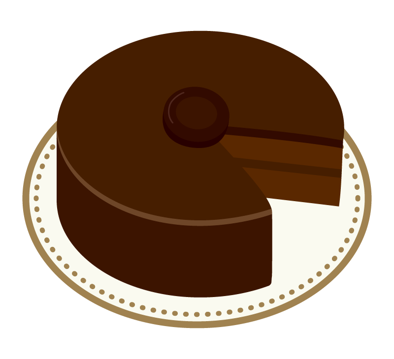 皿に盛られた、苺のホールケーキの無料イラストイラストセンタ