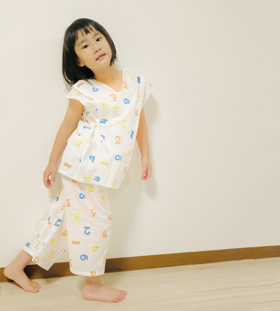 布帛地で簡単手作り！パジャマ 型紙 作り方 70-150