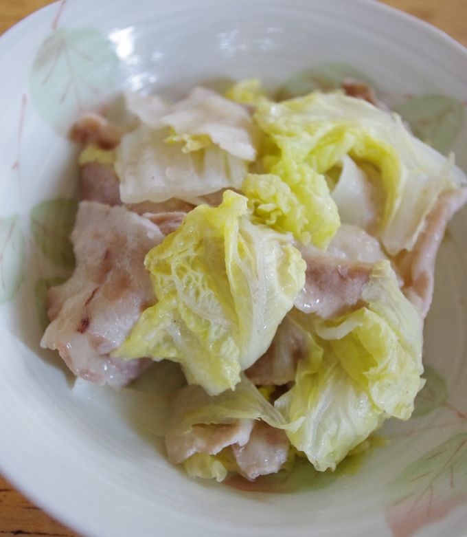時短！簡単！白菜と豚肉の蒸し煮ポン酢かけ
