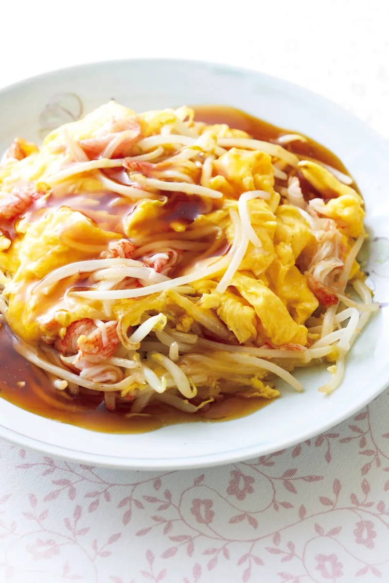 レンジで簡単♪カニカマとニラともやしのナムル