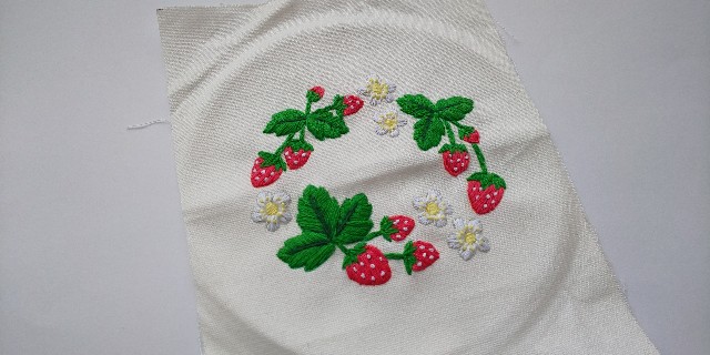 今日もいちごを一粒🍓 ※いちご展に出品する作品です いちごの刺繍は沢山してきたけどいちごの断面は刺繍してないなと思って刺繍してみました😊 いちごの断面の繊維感と美しいグラデーションを表現するのは難しいです🥲『いちご展 7』 3 4〜3 21 火、水 定休日 13:00