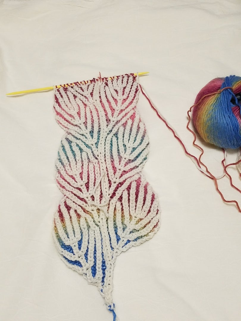 ブリオッシュ編みのマフラーの伏せどめやり直し。から元気でも空みて笑う - 楽天ブログ