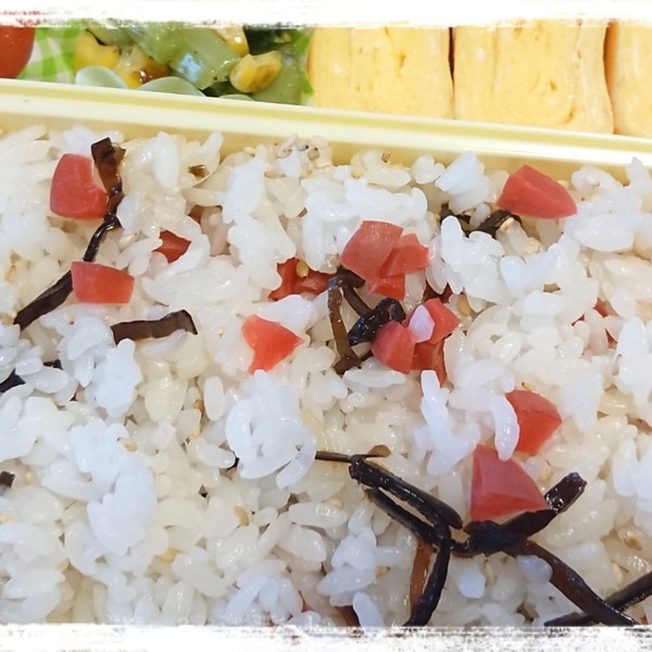 ねぎ塩昆布混ぜごはんおにぎり