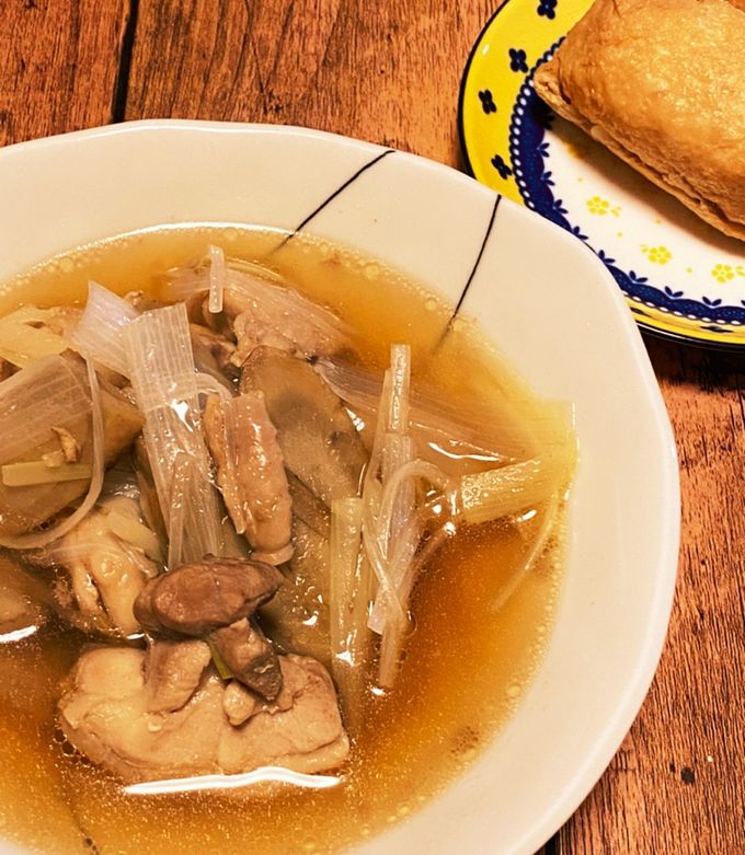 鶏つくねとごぼうの鍋