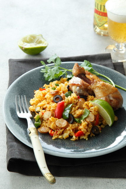 鶏むね肉の炊飯器ジャンバラヤ