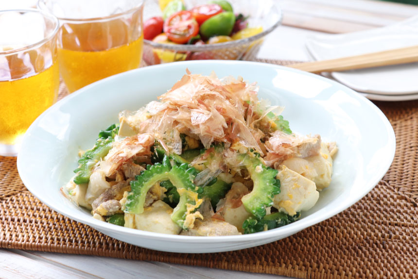 きのことゴーヤのチャンプル