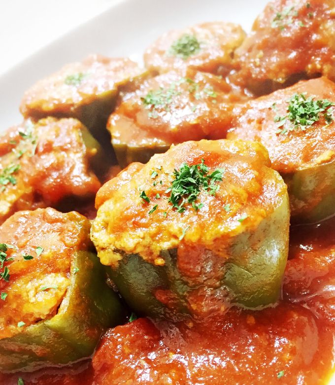時短料理研究家の「ピーマンの肉詰めトマト煮込み」は煮込まないし肉ダネが剥がれる問題もナシな件『あたらしい日日』こんな時代のニューノーマルな暮らし方。食と農、生活情報をお届けします