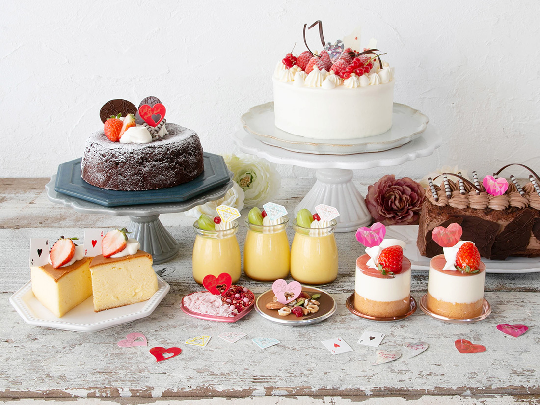 現在、古城の国はノンアルコール、ソフトドリンクをご用意しております☕️ 今日も紅茶とケーキでティーパーティをしましょう🐰✨ 『ハートのエースの トランプケーキ』❤️ 基本的にショートケーキタイプですが、他のフルーツにしたり、トランプのマークを変えたりなども