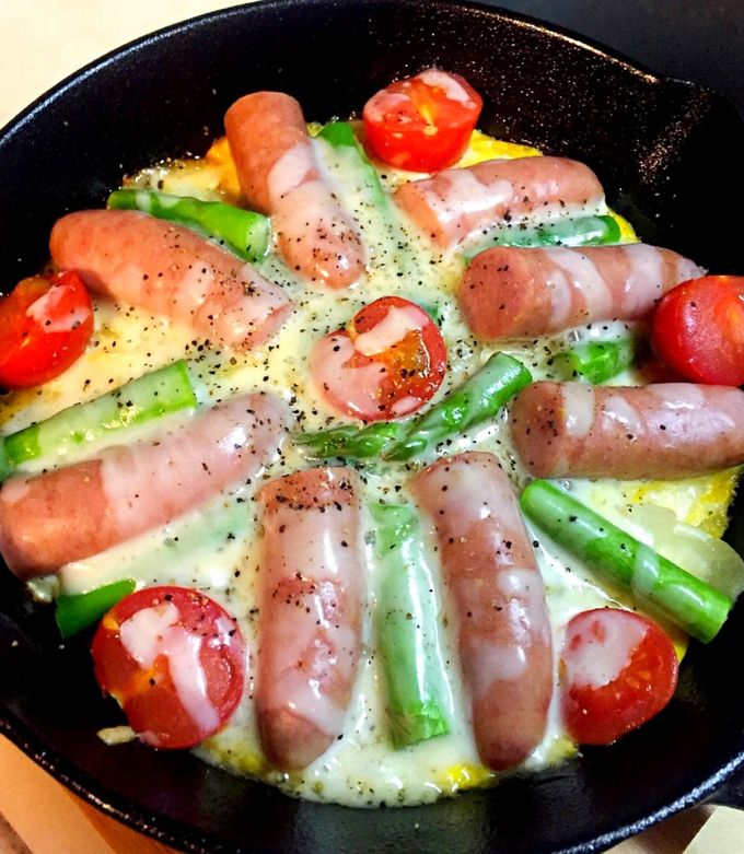 魚肉ソーセージオムレツ